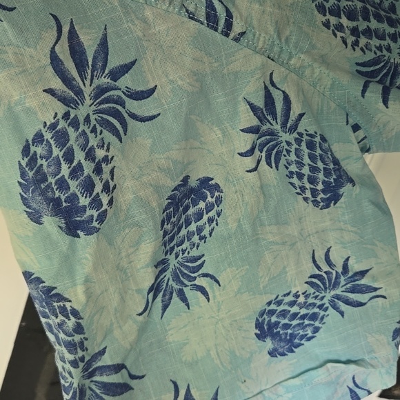 IZOD Men's Blue Pineapple Print Shirt - Picture 2 of 9